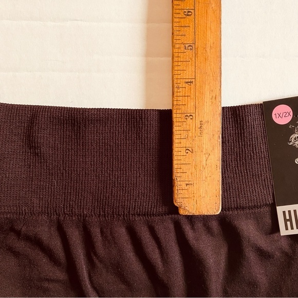 🔵 NWT Cotton Candy Brown High Waist Leggings With Fleece Lining 1X/2X - Picture 7 of 8